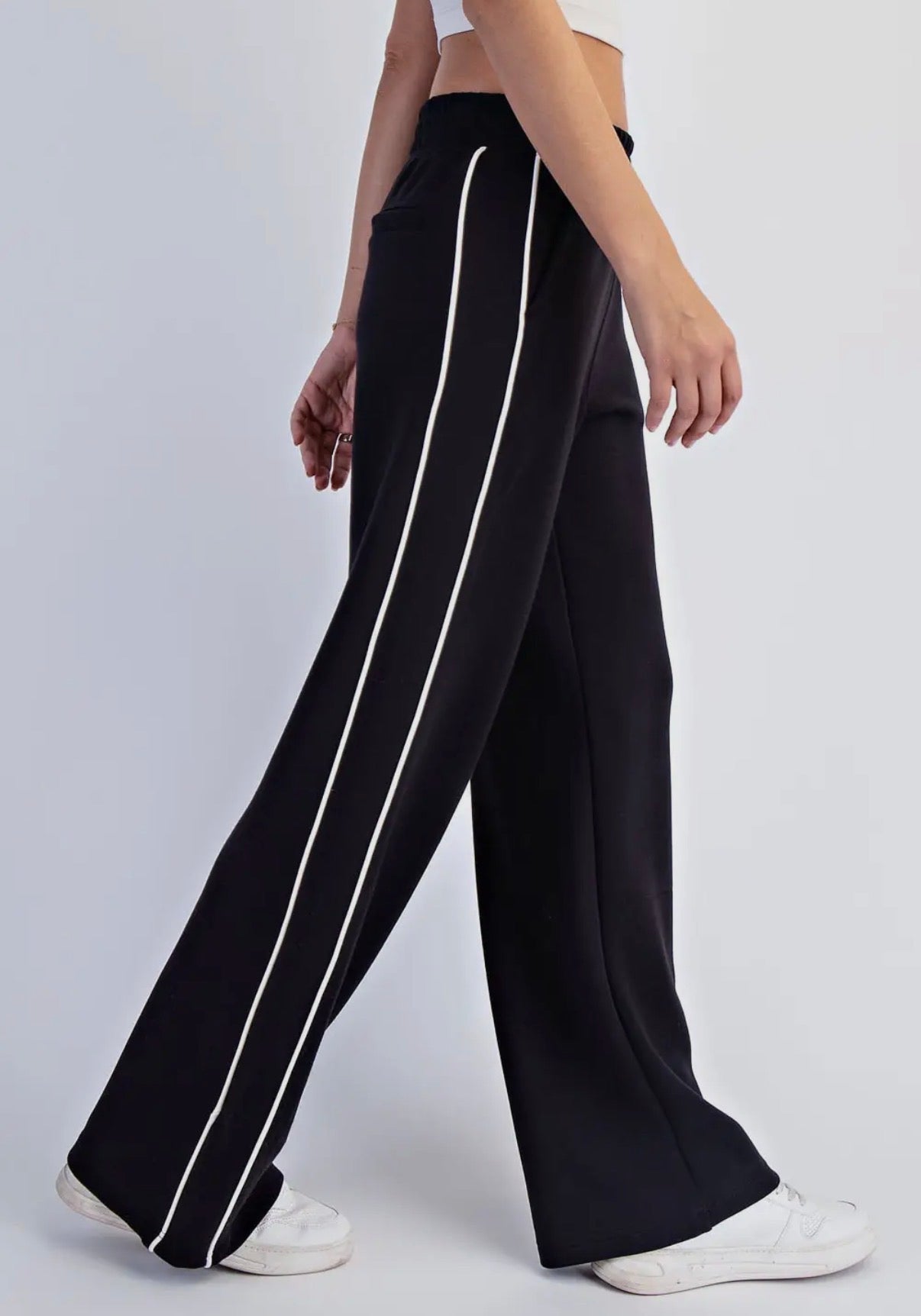 Stripe Lined Straight Pant