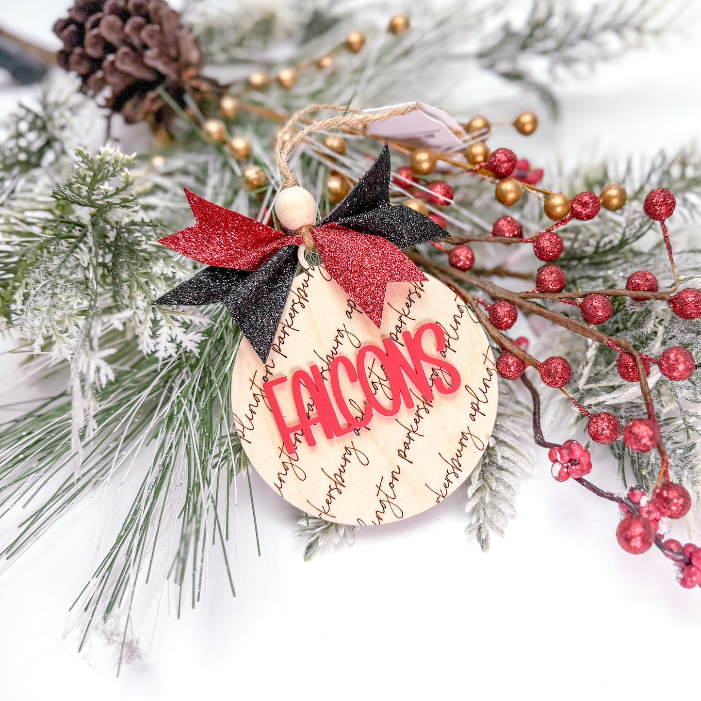 Falcons Glitter Ornament
