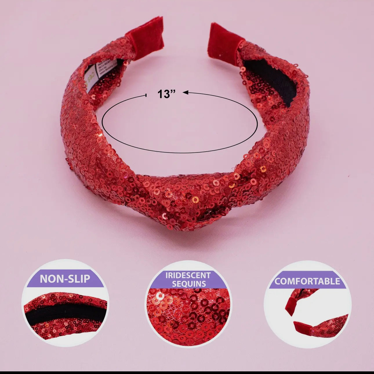 Red Sequin Headband