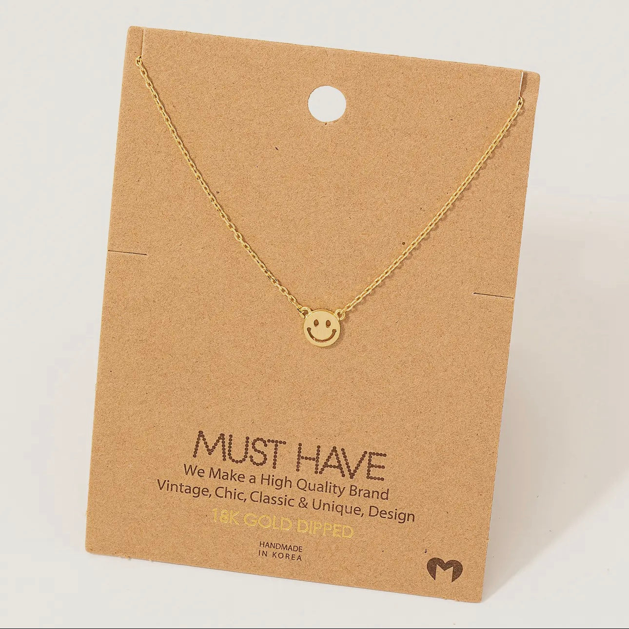 Mini Smiley Face - Necklace
