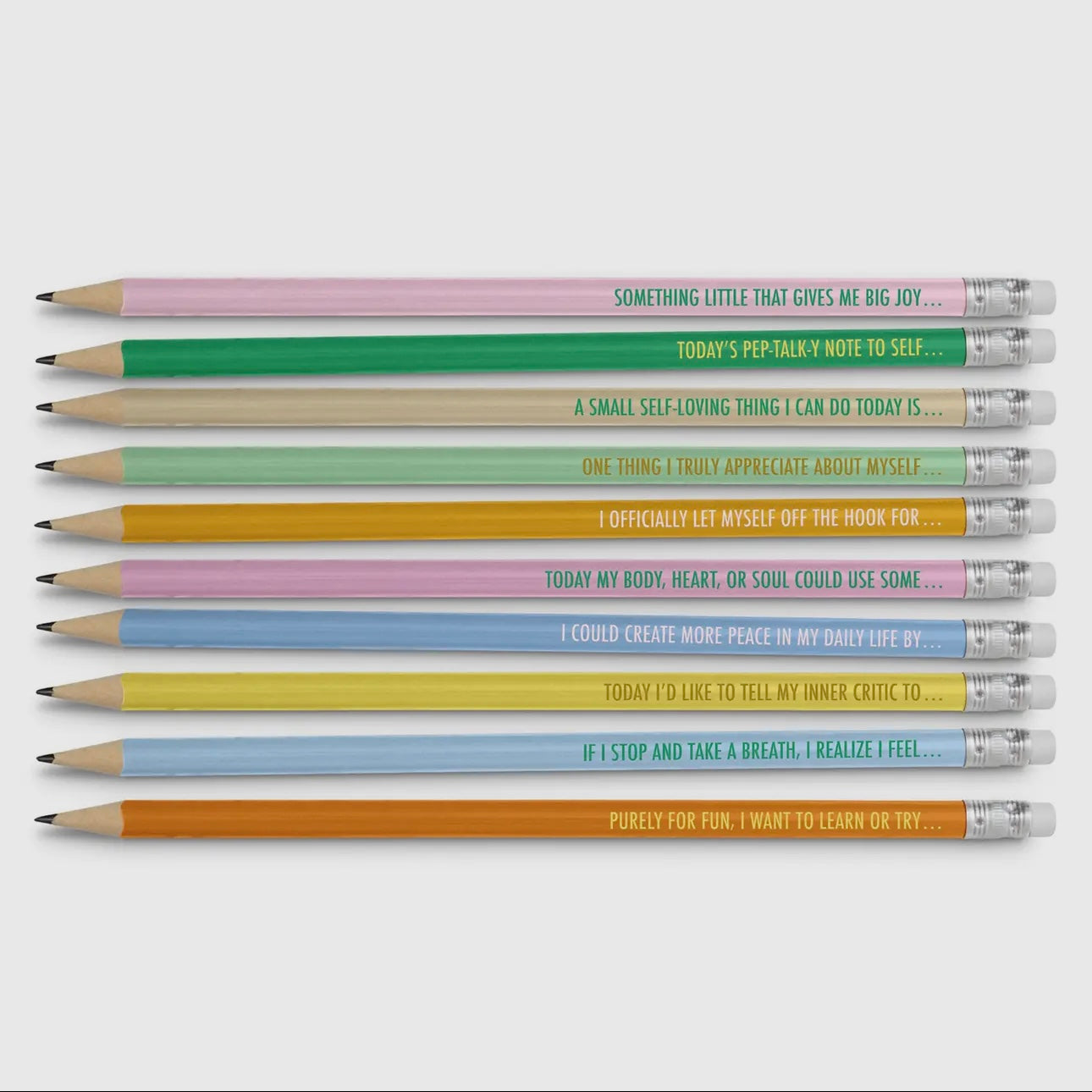 Self-Love, Self-Care and Self-Acceptance Pencil Set
