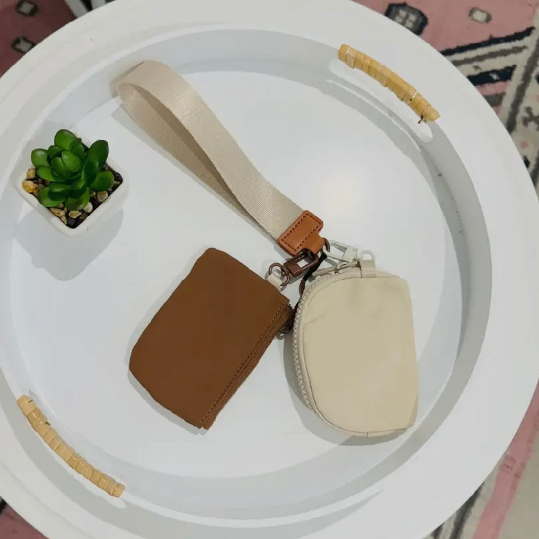 Double Pouch Wallet - Brown