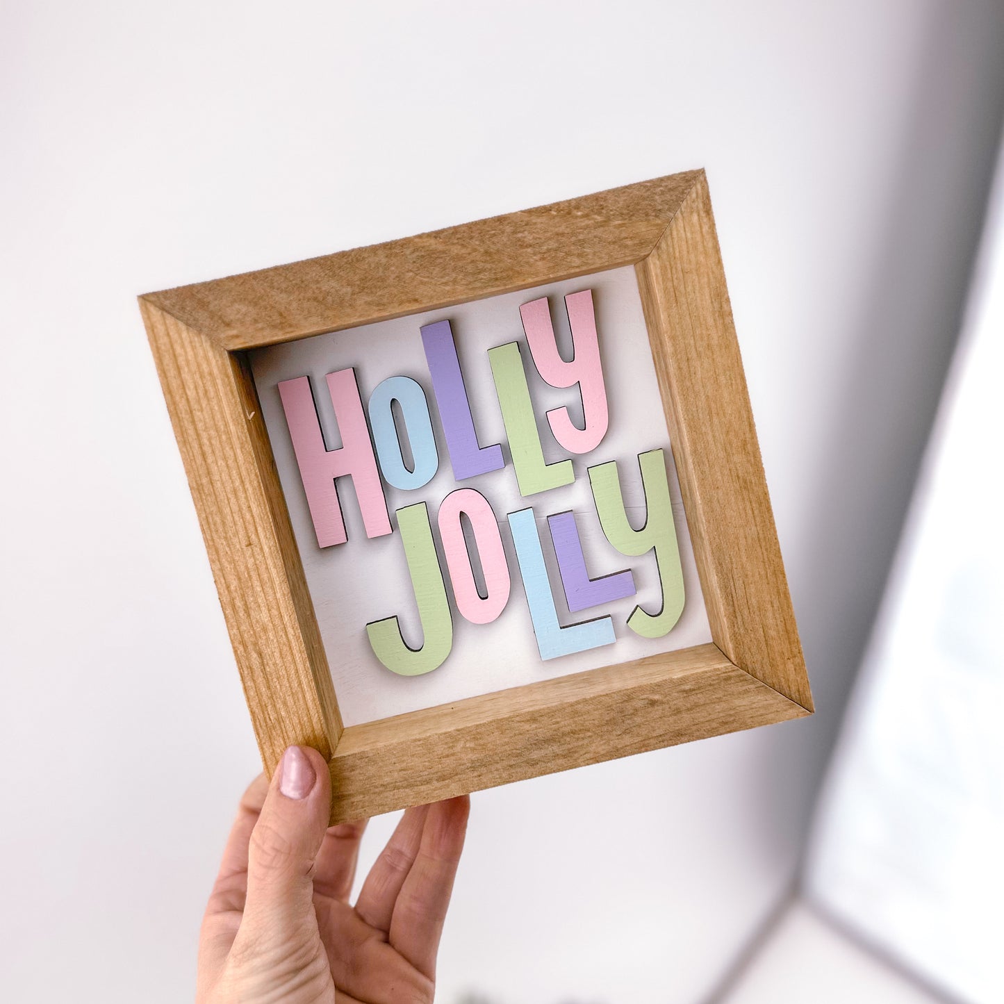 Holly Jolly - 6" Square Sign