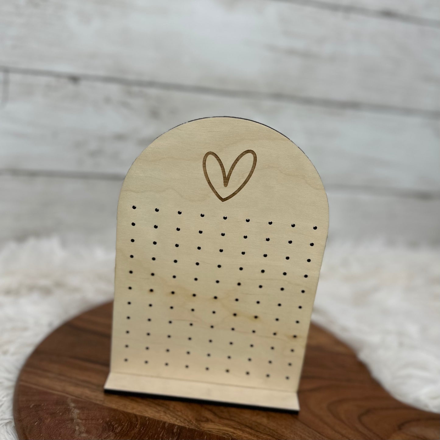Personalized Earring Stand - Wood Base