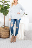 Cable V-Neck Sweater