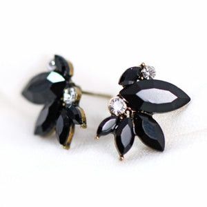 Black Crystal Studs