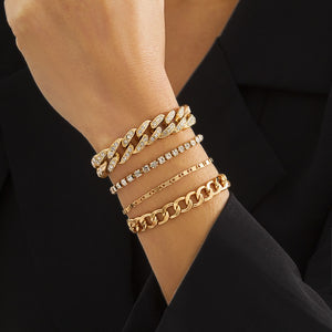Gold Chain Link - Bracelet Stack