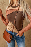 Exposed Seam Knit Top - Browns