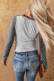 Exposed Seam Knit Top - Greys