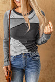 Exposed Seam Knit Top - Greys
