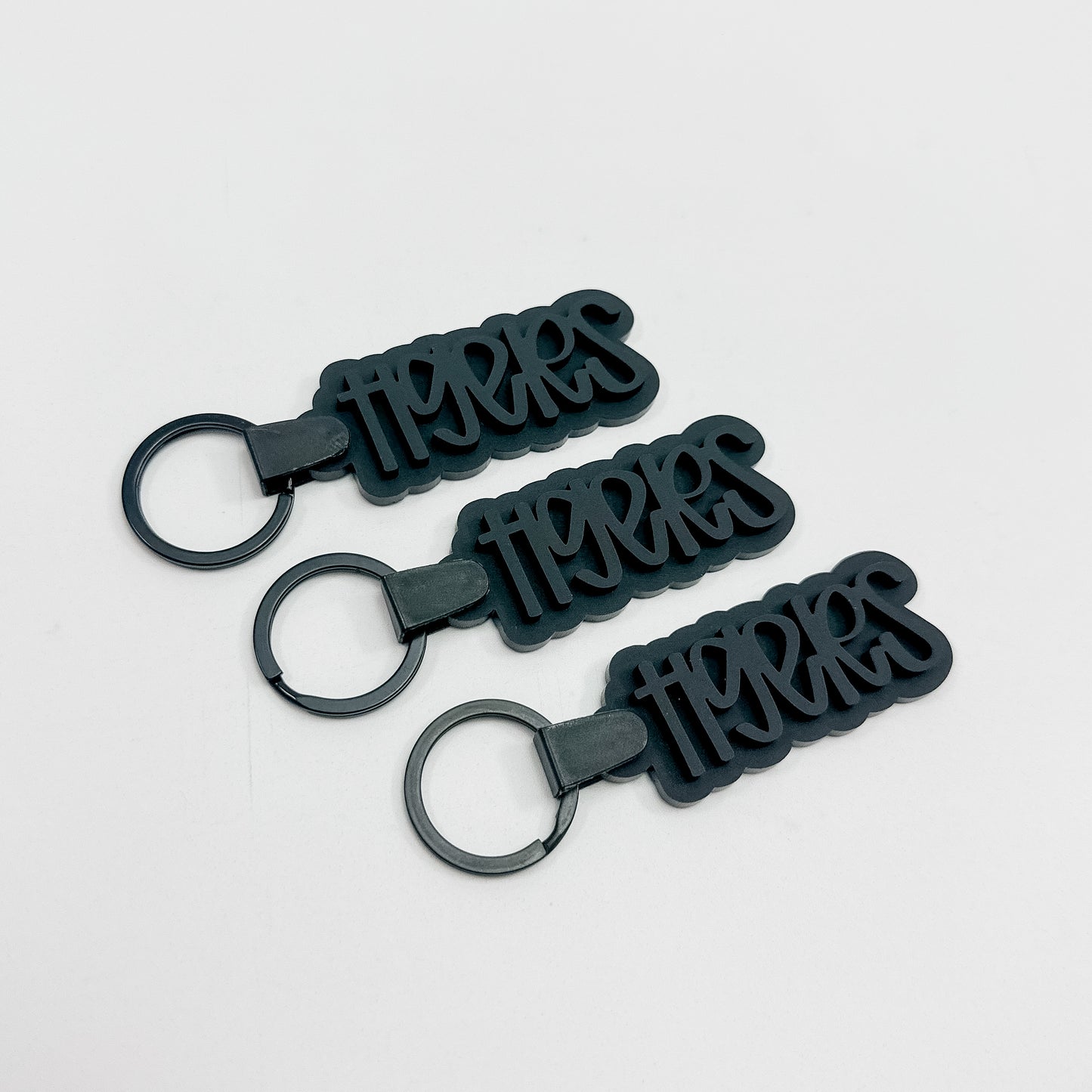 Tigers - Black School Spirit Acrylic Keychain