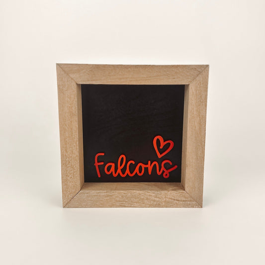 Falcons - 6" SS Square Sign