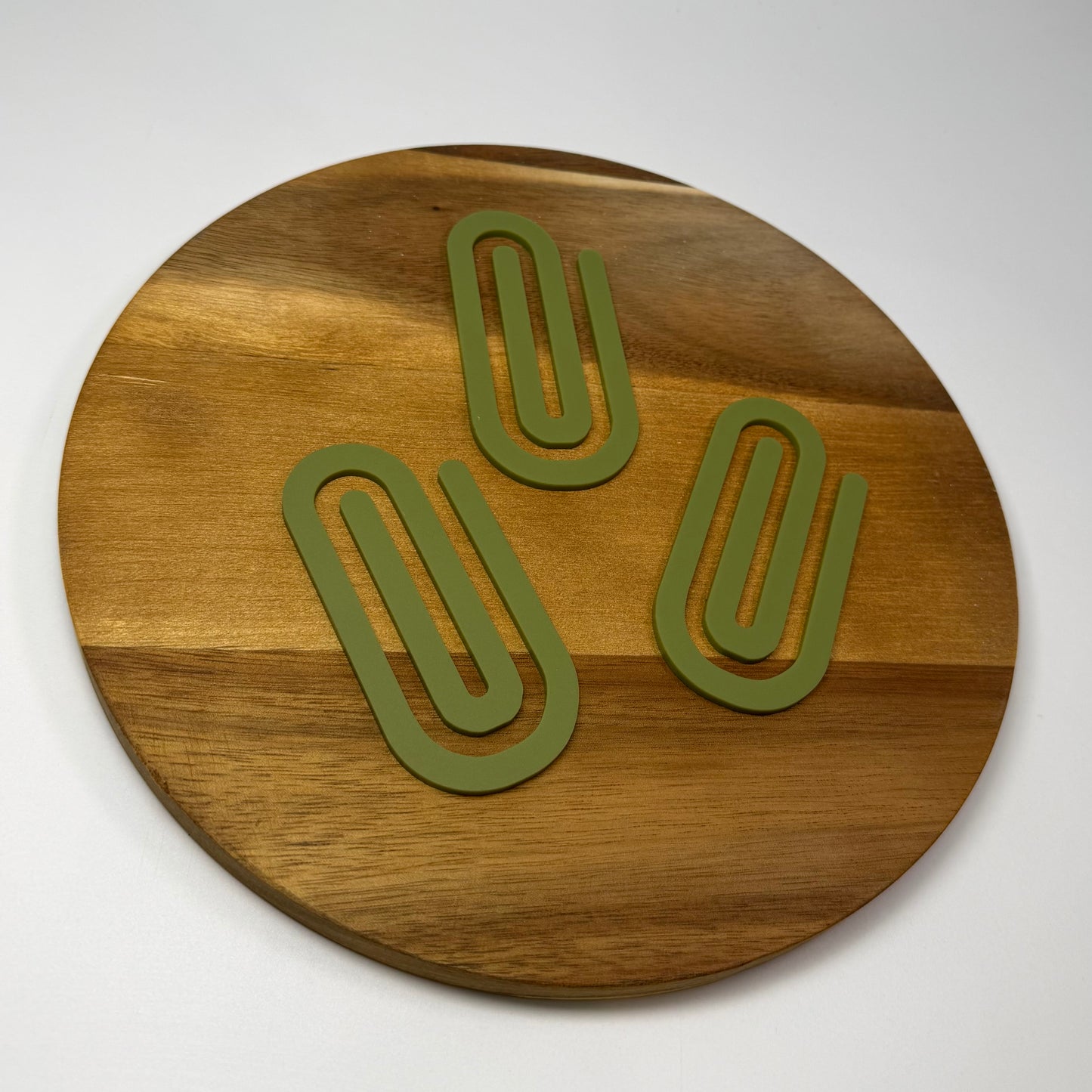 Olive Green Oversized Paperclip