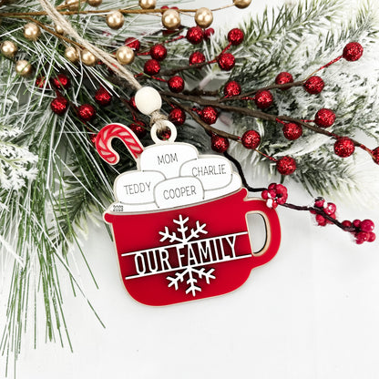 Hot Cocoa Family Ornament