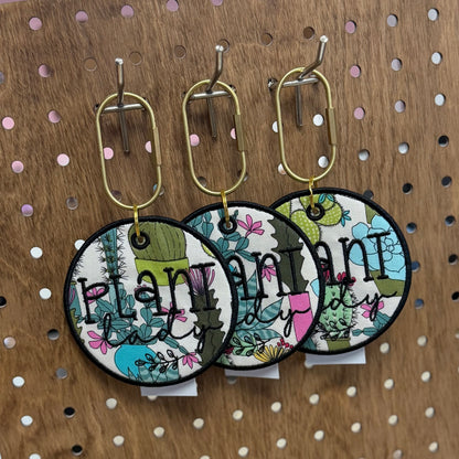 Plant Lady - Embroidered Bag Tag