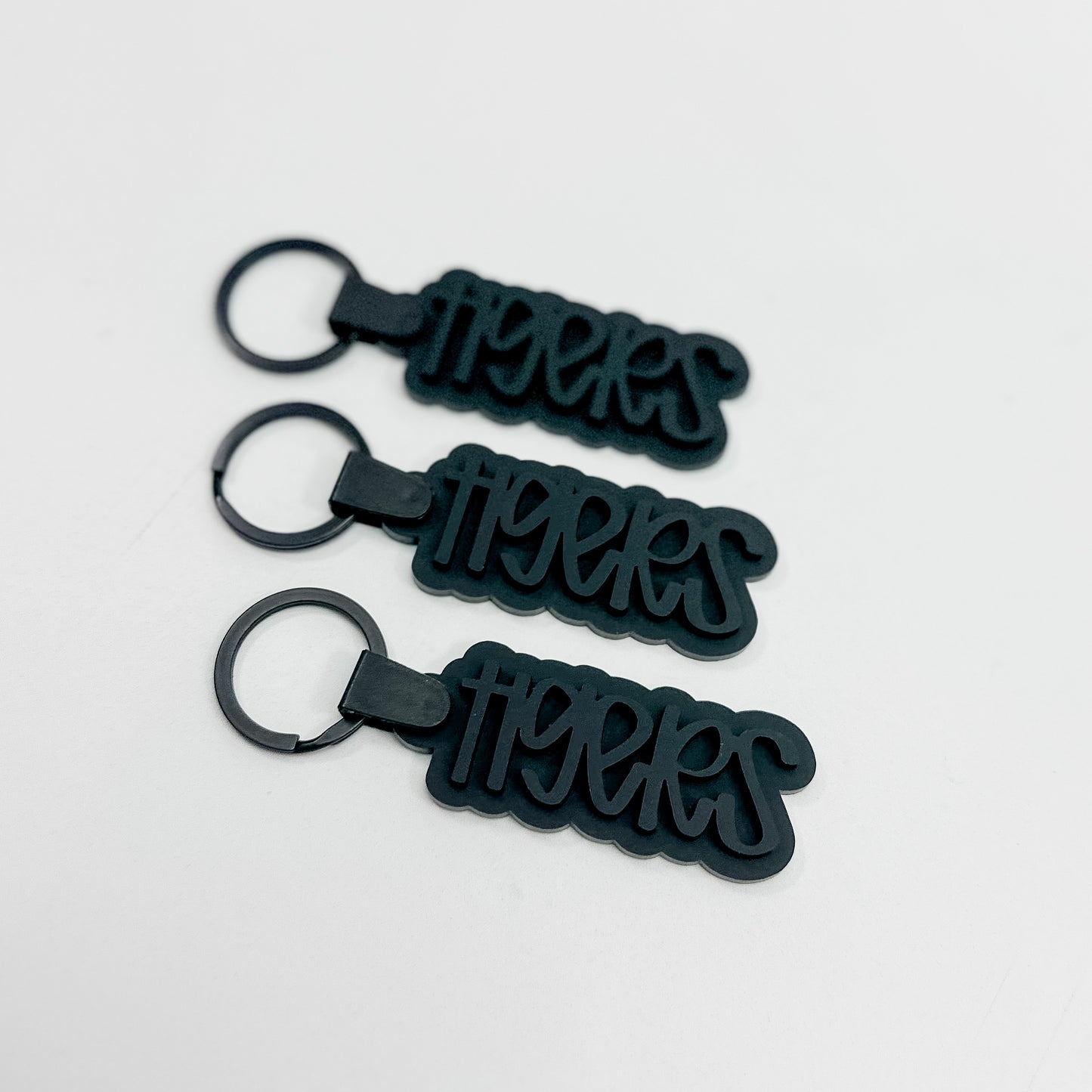 Tigers - Black School Spirit Acrylic Keychain
