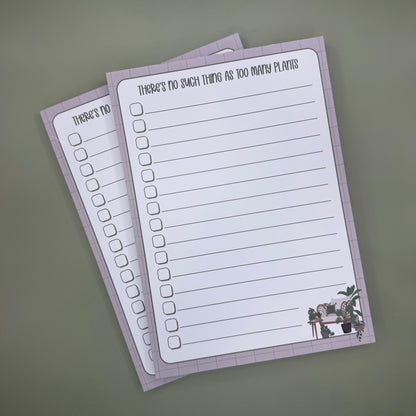 Too Many Plants - Notepad