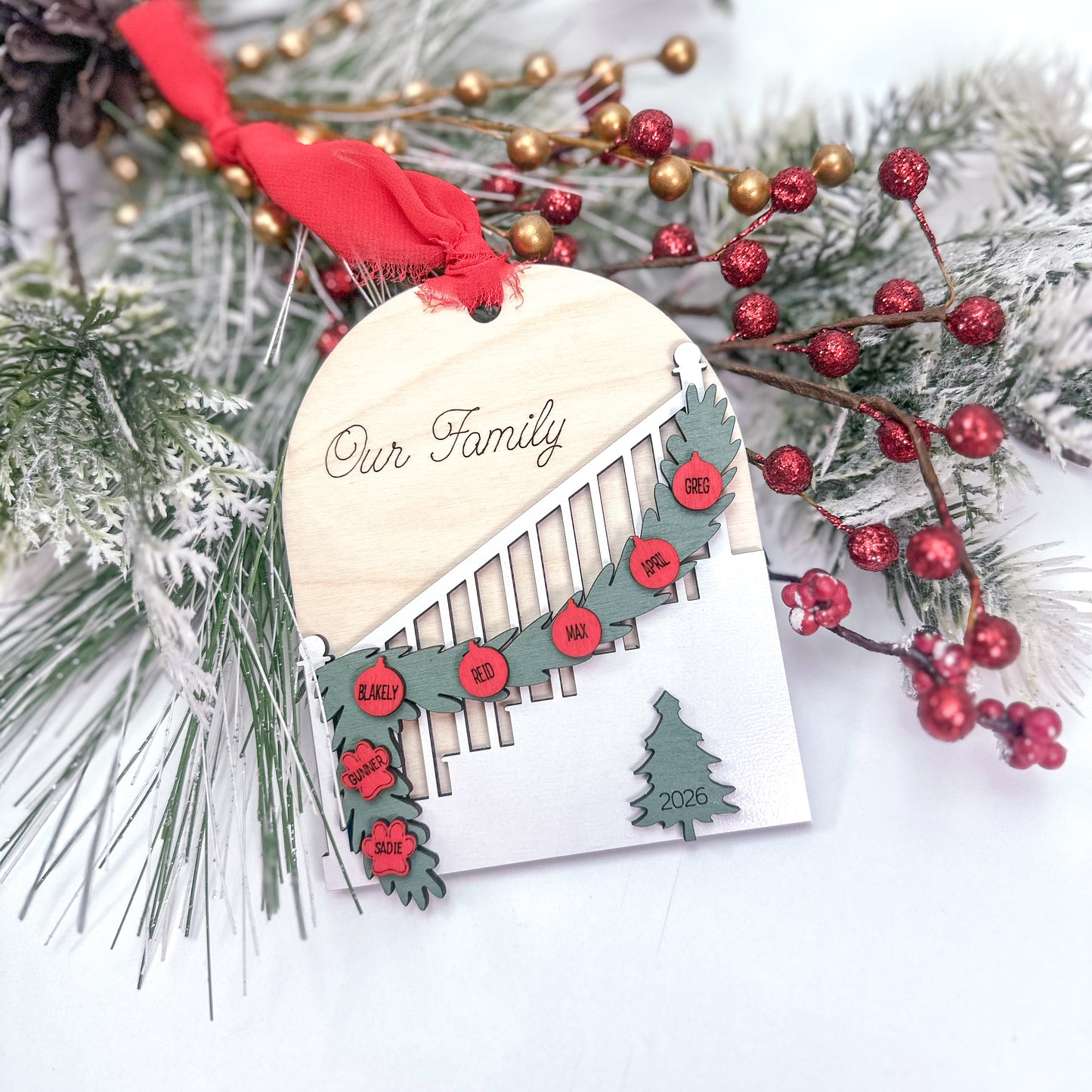 Staircase Family Ornament