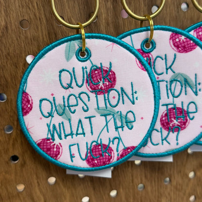 Quick Question - Embroidered Bag Tag