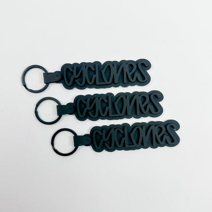 Cyclones - Black School Spirit Acrylic Keychain