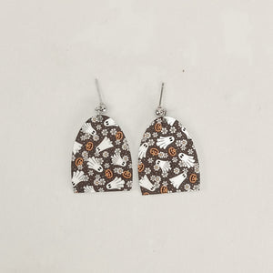 Ghost Floral Arch Dangle - Earrings