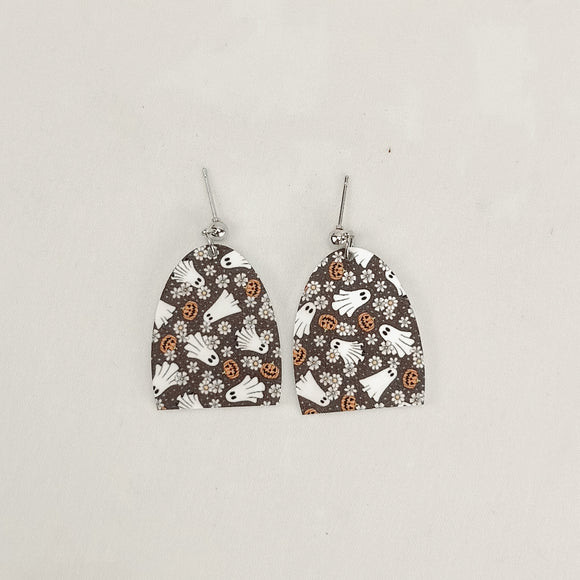 Ghost Floral Arch Dangle - Earrings