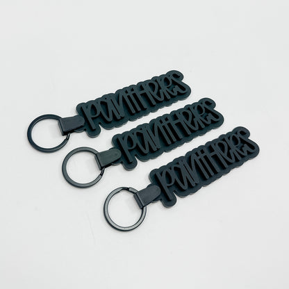 Panthers - Black School Spirit Acrylic Keychain