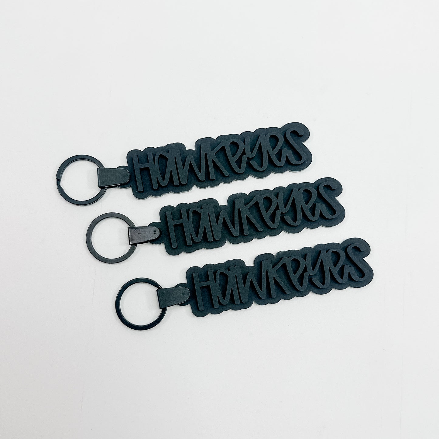 Hawkeyes - Black School Spirit Acrylic Keychain