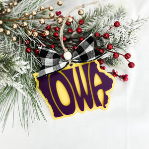 Oversized Iowa Y/P - Ornament