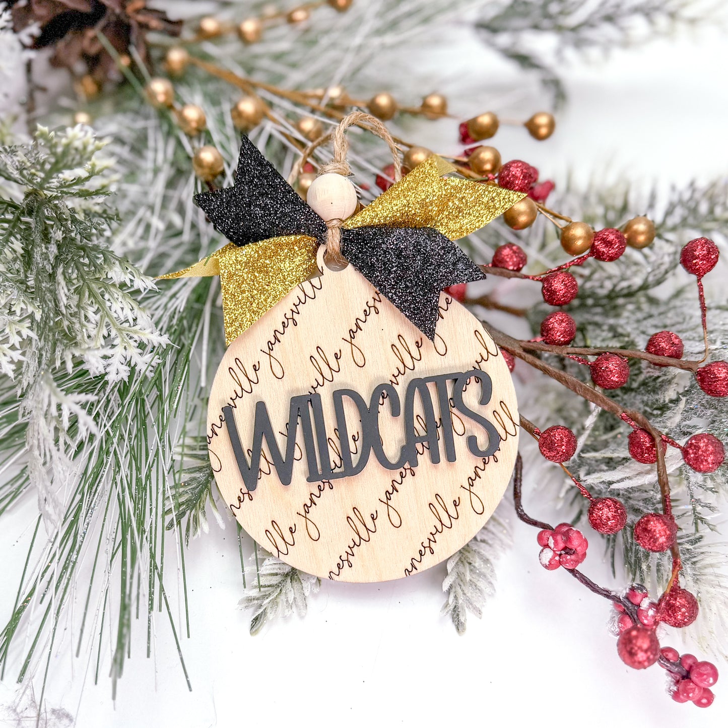 Wildcats Glitter Ornament