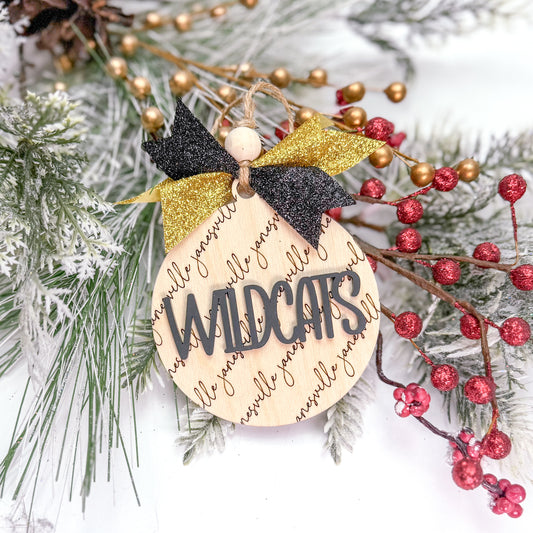 Wildcats Glitter Ornament