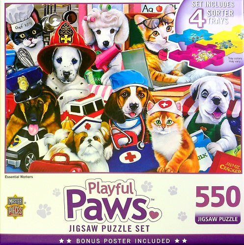 Playful Paws - 550 Piece Puzzle