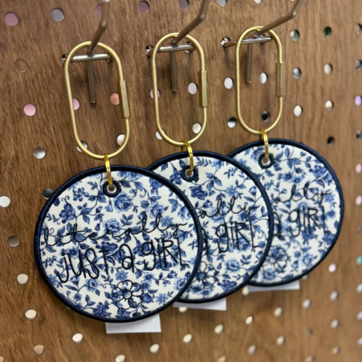 Literally Just A Girl - Embroidered Bag Tag