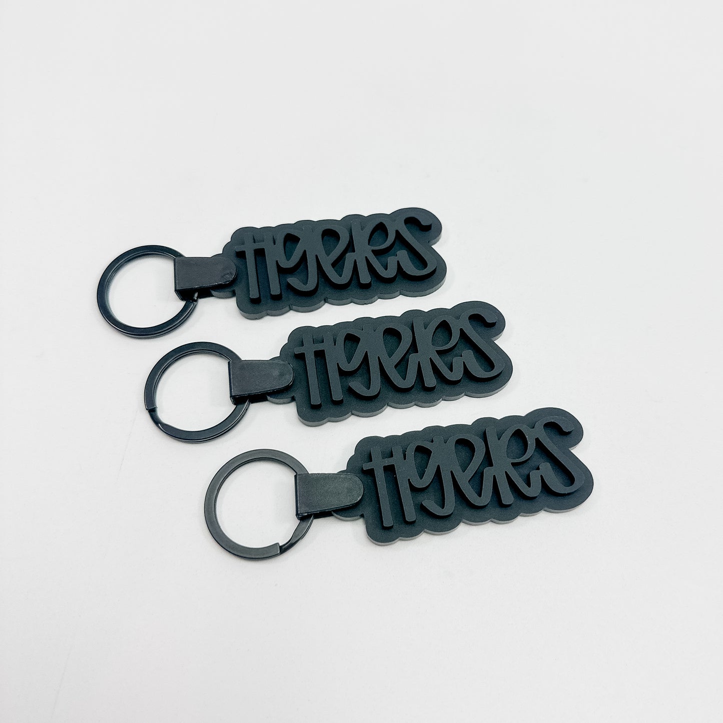 Tigers - Black School Spirit Acrylic Keychain