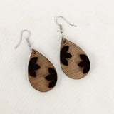 Wood Floral 3D Dangles - Earrings