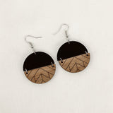 Black Chevron Dangle - Earrings