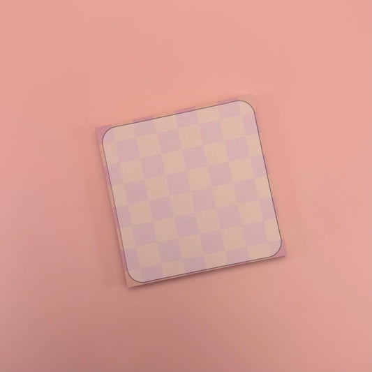 Pink Orange Checkered - Small Notepad