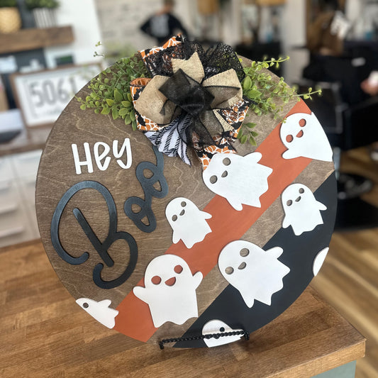 Hey Boo -  Door Hanger