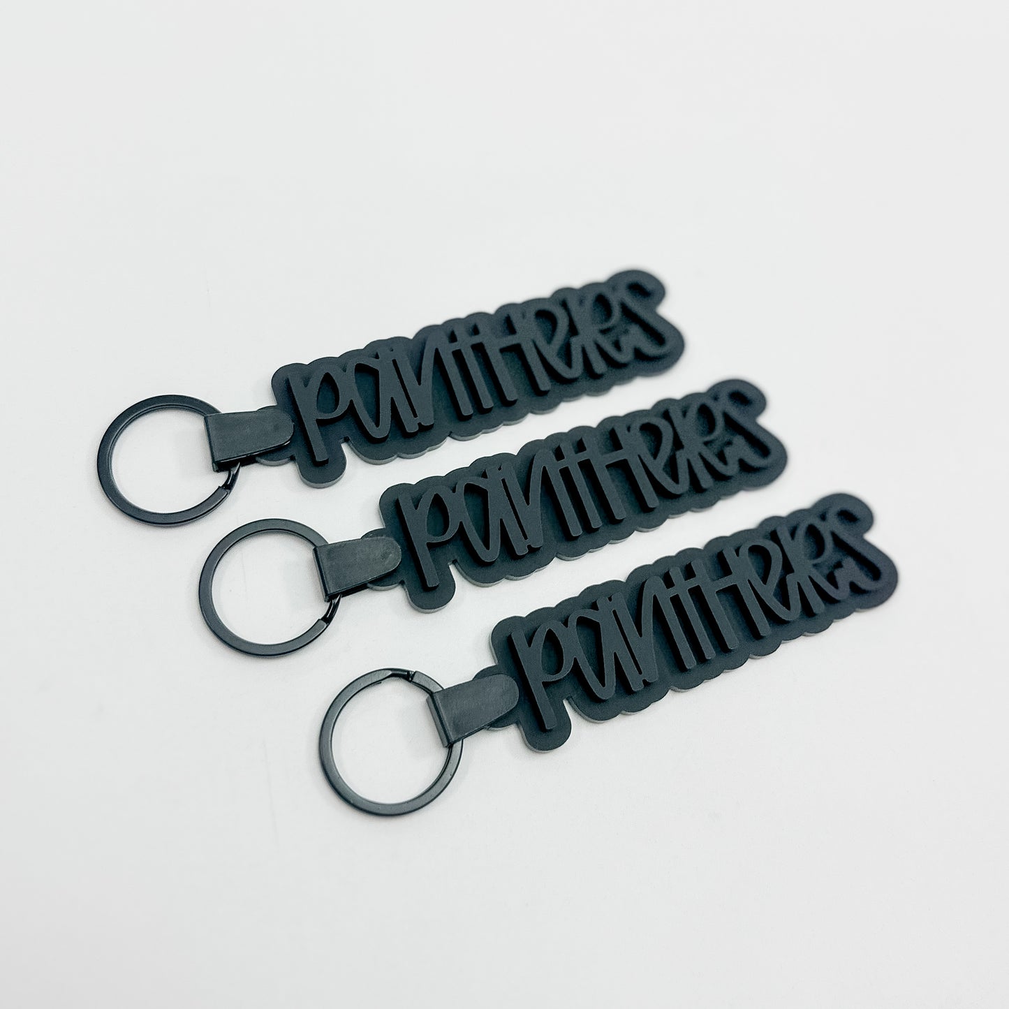 Panthers - Black School Spirit Acrylic Keychain