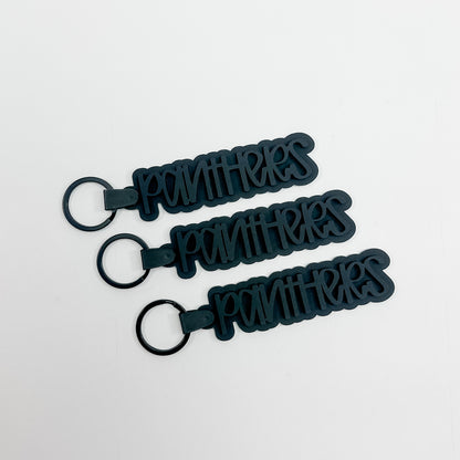 Panthers - Black School Spirit Acrylic Keychain