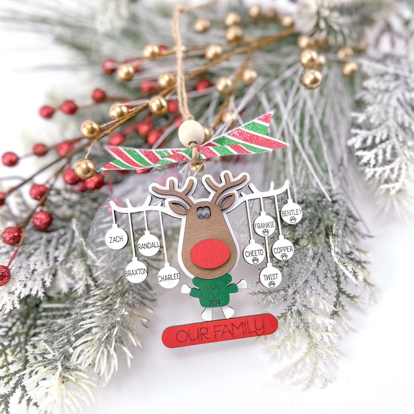 Rudolph Family Ornament