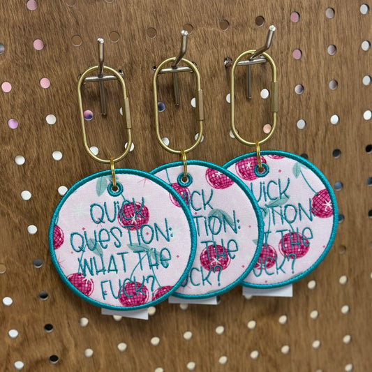 Quick Question - Embroidered Bag Tag