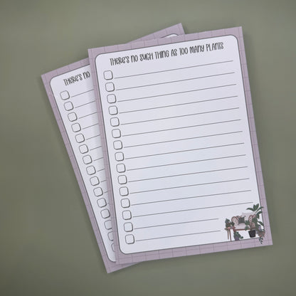 Too Many Plants - Notepad