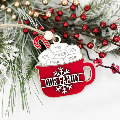 Hot Cocoa Family Ornament