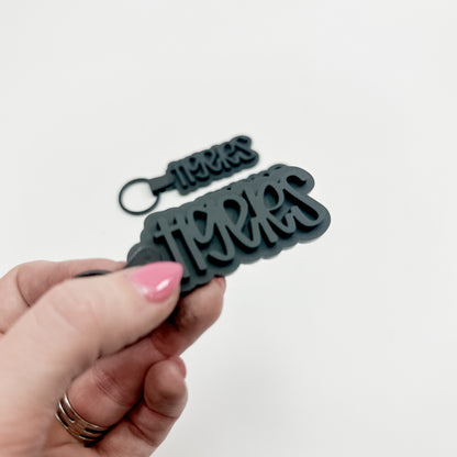 Tigers - Black School Spirit Acrylic Keychain