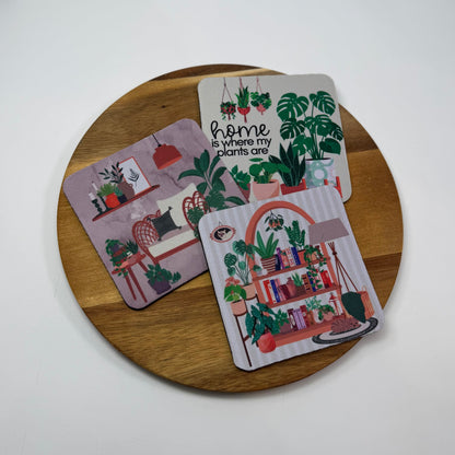 Cozy Bookshelf Coaster