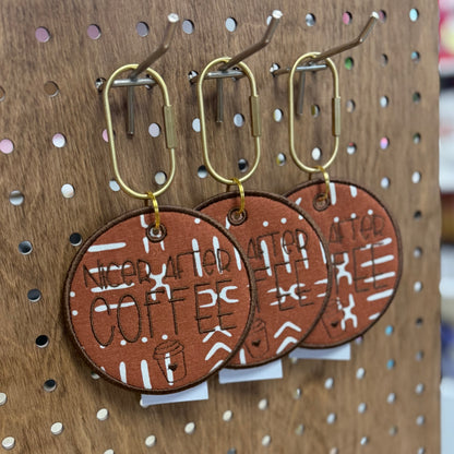 Nicer After Coffee - Embroidered Bag Tag