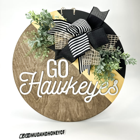 Go Hawkeyes -  Door Hanger