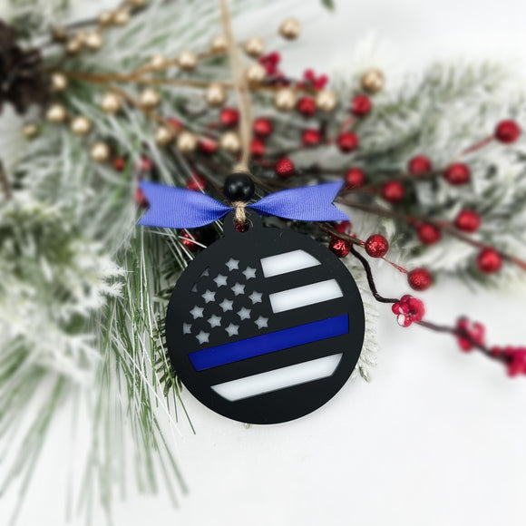 Thin Blue Line - Ornament