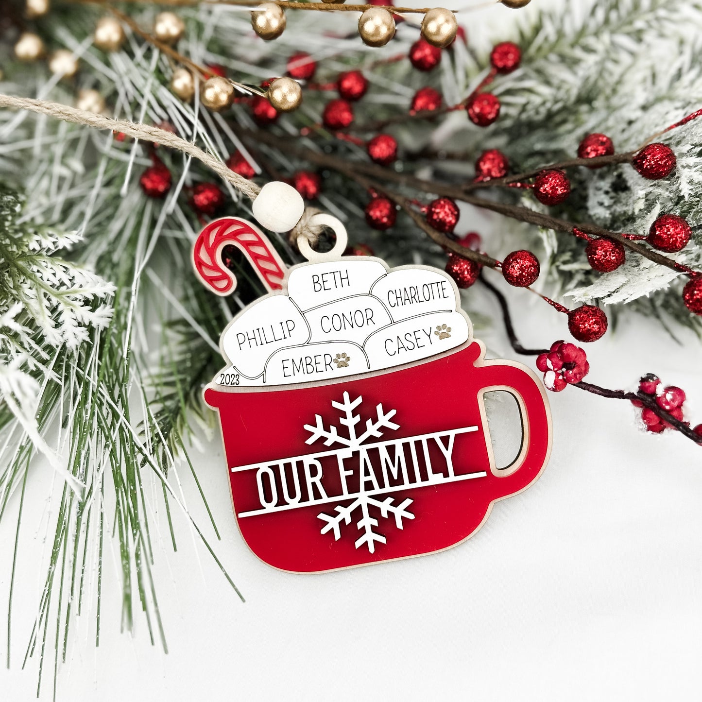 Hot Cocoa Family Ornament